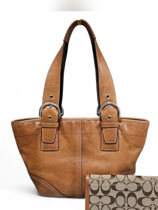 Coach SOHO 2005 Vintage Leather Shoulder Bag Set - Picture 3 of 11